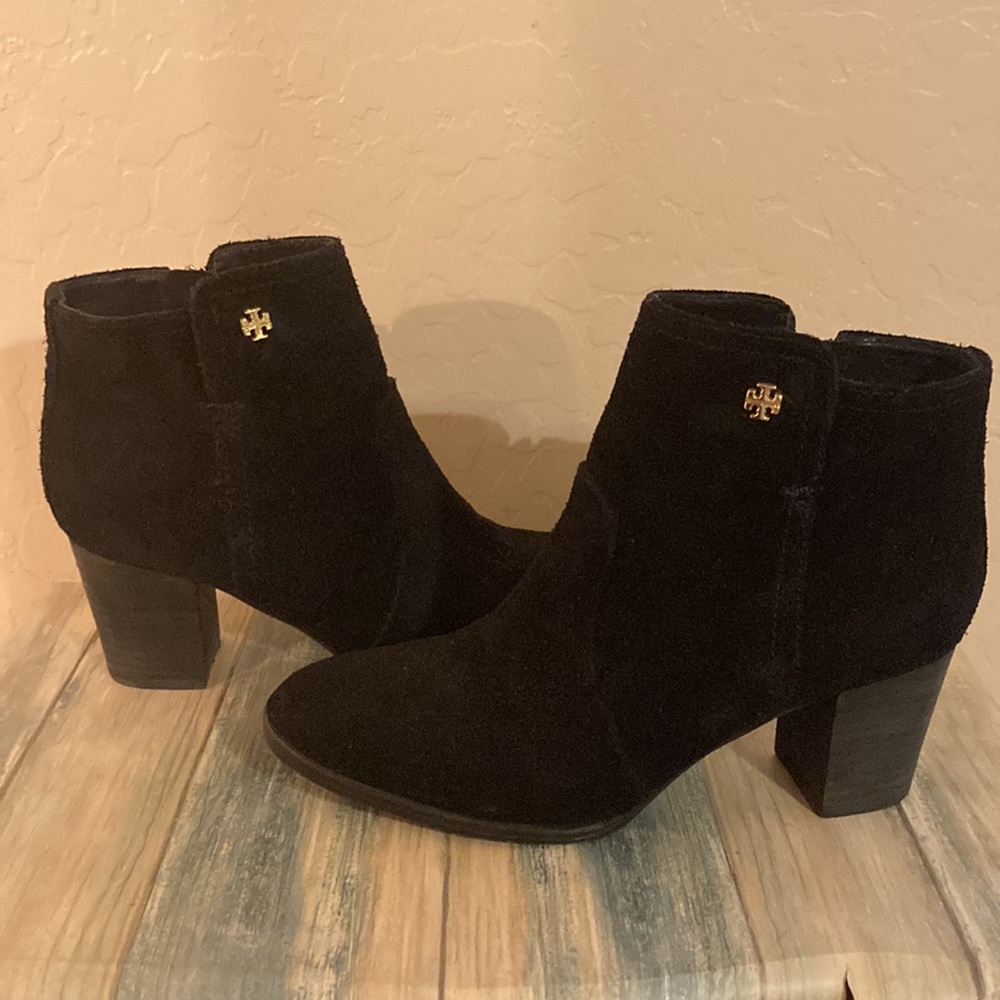 Tory Burch Black Leather Booties